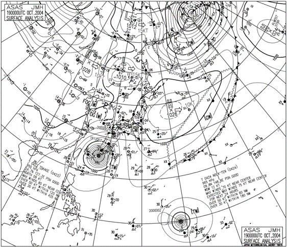 「10/19の天気図」