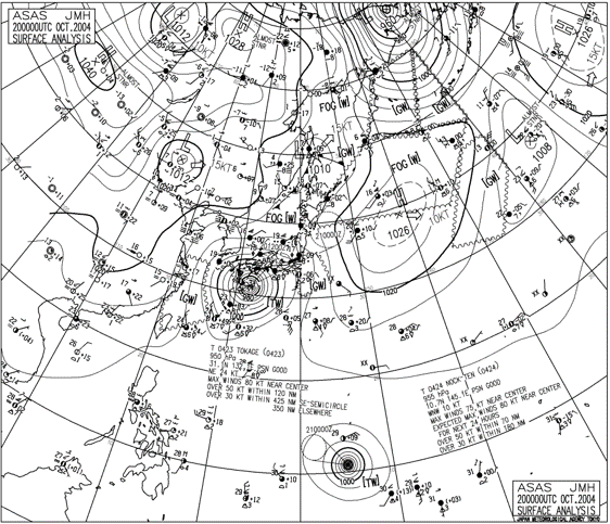 「10/20の天気図」