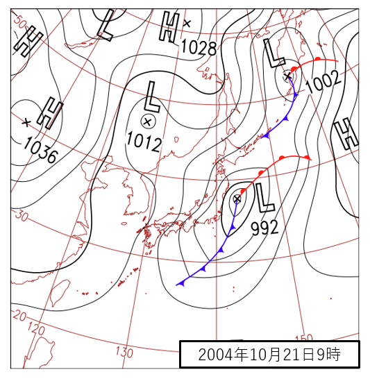 「10/21の天気図」