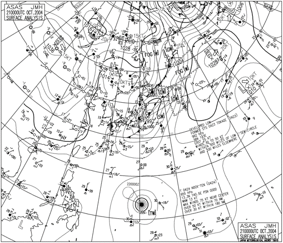 「10/21の天気図」