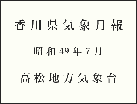 「香川県気象月報」