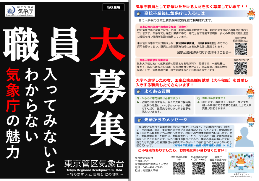 高校生職員募集リーフレット