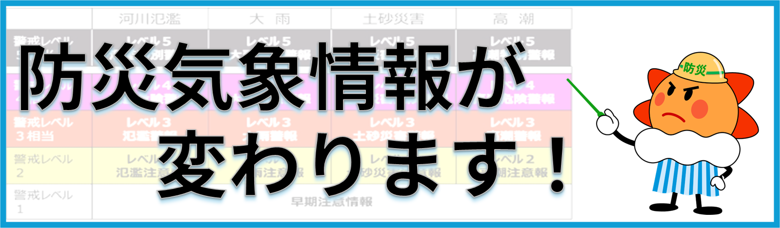 新しい防災気象情報の運用について