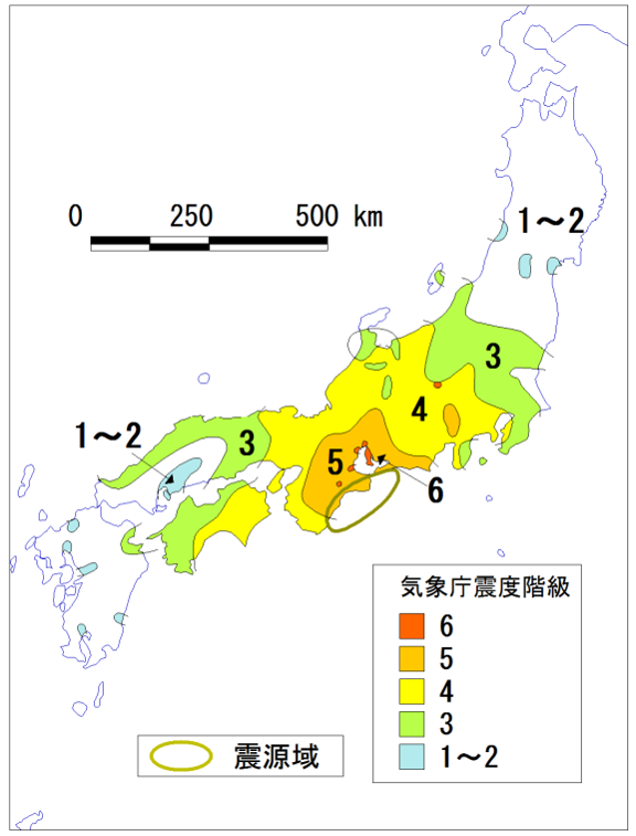 震度分布図