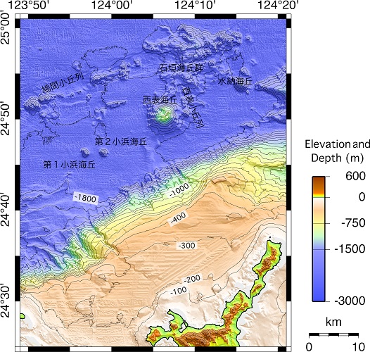 西表島北北東海底火山