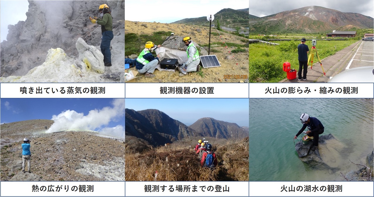 火山機動観測の様子