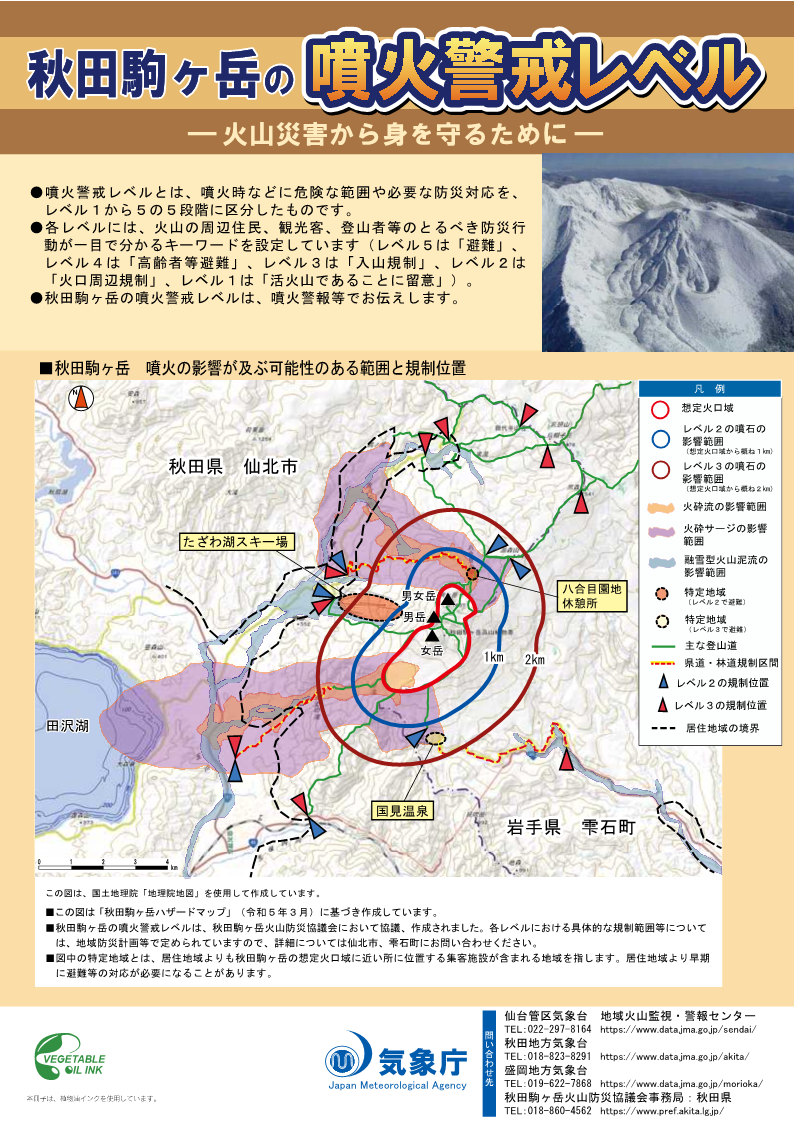 噴火警戒レベルリーフレット