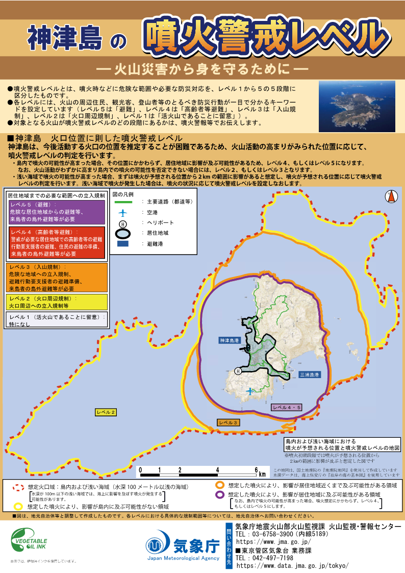 噴火警戒レベルリーフレット