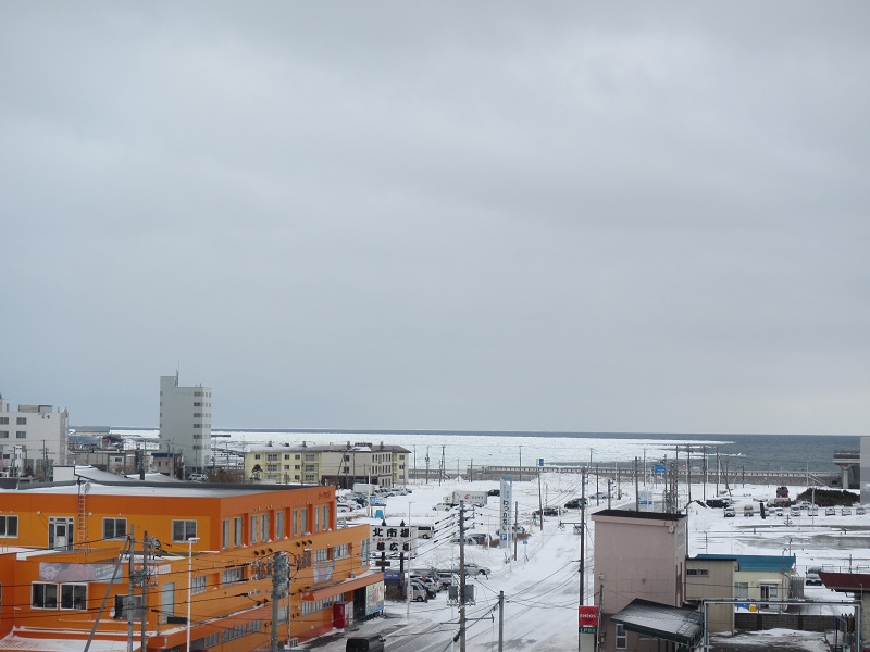 稚内地方気象台から見た流氷の写真2020年3月6日