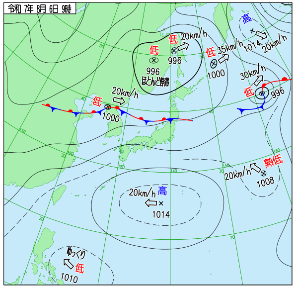 気象庁｜過去の実況天気図