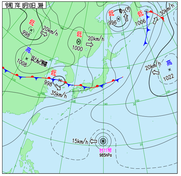 10年天気図: 明日の天気がひと目でわかる 予想天気図 - 日本気象協会 tenki.jp