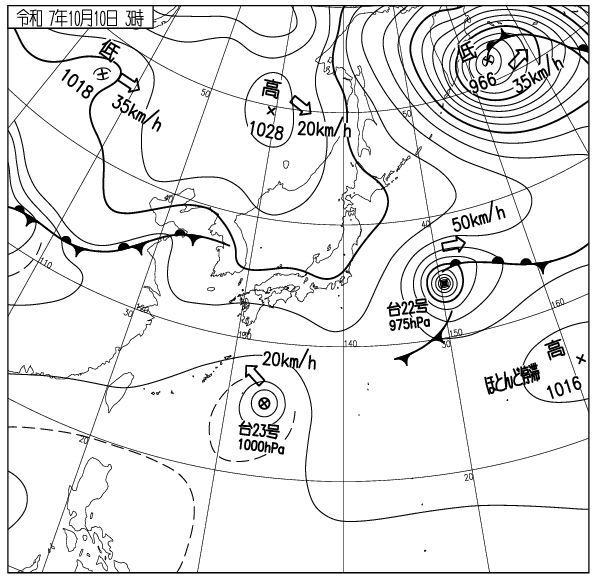 気象庁｜過去の実況天気図（1日表示）