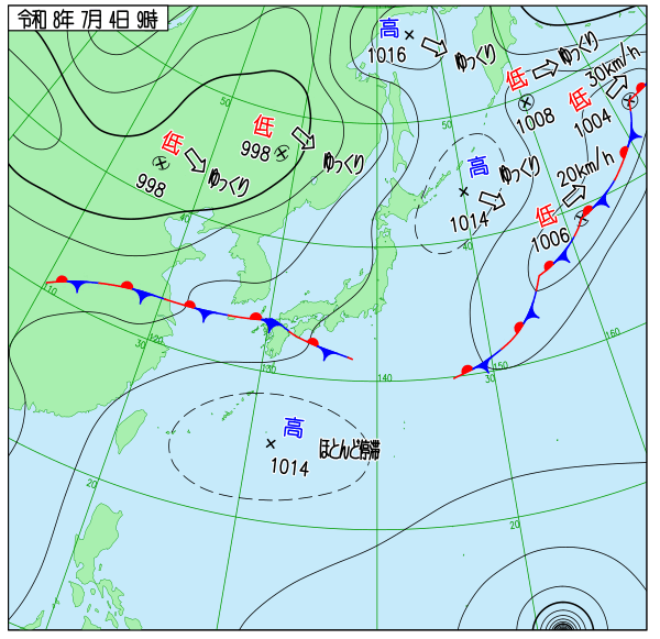 気象庁｜過去の実況天気図
